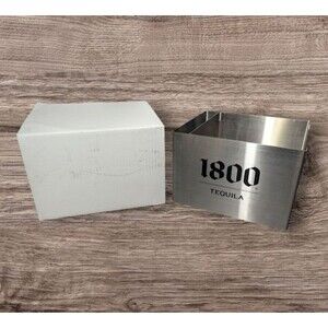 NIB 1800 Tequila - Stainless Steel Barware Bar Caddy Napkin & Straw Holder
